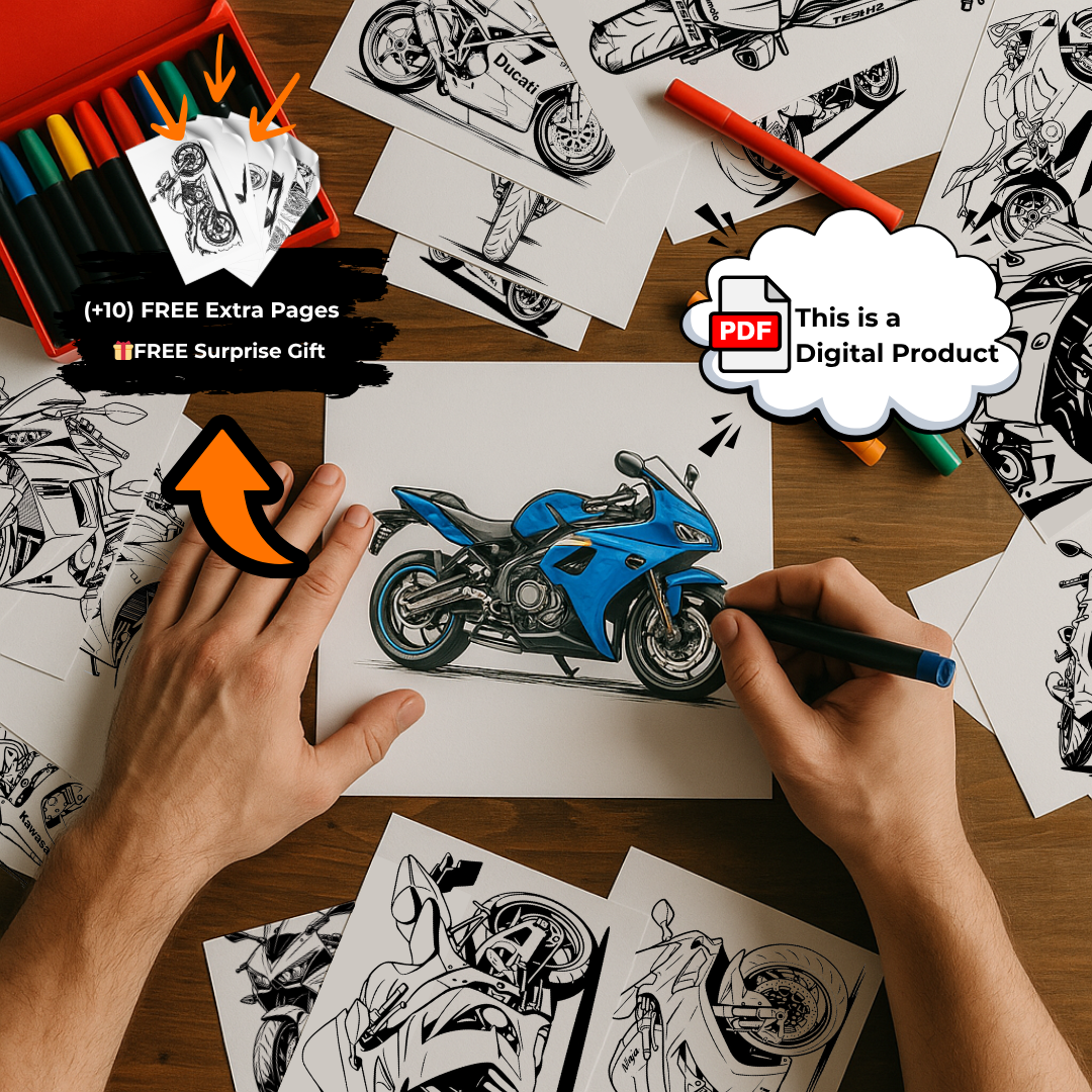 SportBikes Coloring Book